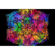 Lade das Bild in den Galerie-Viewer, Leinwandbild Psychedelisches Mandala Querformat