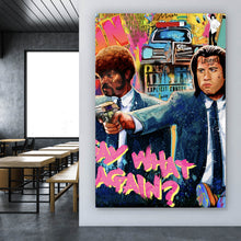 Lade das Bild in den Galerie-Viewer, Leinwandbild Pulp King and Legend Pop Art Hochformat