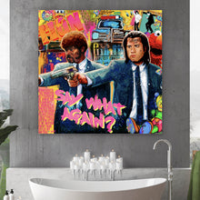 Lade das Bild in den Galerie-Viewer, Leinwandbild Pulp King and Legend Pop Art Quadrat