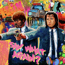 Lade das Bild in den Galerie-Viewer, Leinwandbild Pulp King and Legend Pop Art Quadrat