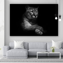 Lade das Bild in den Galerie-Viewer, Poster Puma auf Schwarz Querformat