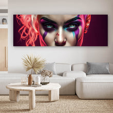 Lade das Bild in den Galerie-Viewer, Leinwandbild Punkiges Bad Girl Panorama