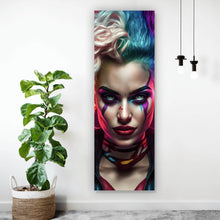 Lade das Bild in den Galerie-Viewer, Aluminiumbild Punkiges Bad Girl Panorama Hoch