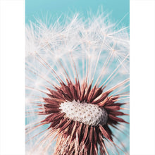 Lade das Bild in den Galerie-Viewer, Aluminiumbild Pusteblume auf Türkis Hochformat