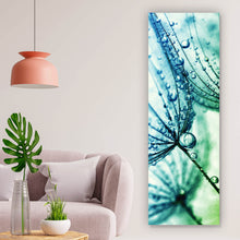 Lade das Bild in den Galerie-Viewer, Leinwandbild Pusteblume mit Tau Panorama Hoch