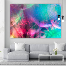 Lade das Bild in den Galerie-Viewer, Poster Pusteblumen in bunten Pastellfarben Querformat