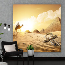 Lade das Bild in den Galerie-Viewer, Spannrahmenbild Pyramiden in Ägypten Quadrat