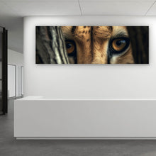 Lade das Bild in den Galerie-Viewer, Leinwandbild Raubkatze auf der Lauer Panorama