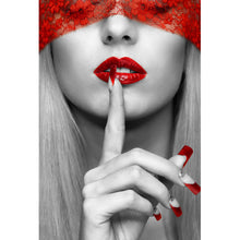 Lade das Bild in den Galerie-Viewer, Leinwandbild Red Lady Hochformat