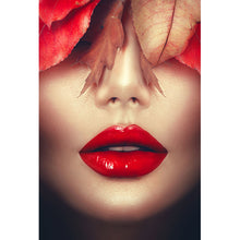 Lade das Bild in den Galerie-Viewer, Leinwandbild Red Lips Hochformat