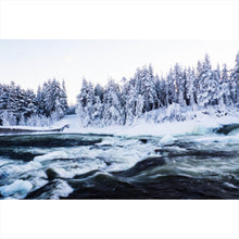Lade das Bild in den Galerie-Viewer, Poster Reissender Winter Fluss Querformat