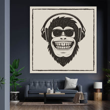 Lade das Bild in den Galerie-Viewer, Poster Retro Affe Quadrat