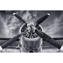Lade das Bild in den Galerie-Viewer, Leinwandbild Retro Flugzeug Querformat