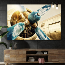 Lade das Bild in den Galerie-Viewer, Leinwandbild Retro Flugzeug No.1 Querformat
