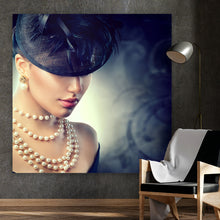 Lade das Bild in den Galerie-Viewer, Acrylglasbild Retro Frauen Porträt Quadrat