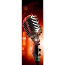 Lade das Bild in den Galerie-Viewer, Leinwandbild Retro Mikrofon Panorama Hoch