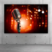 Lade das Bild in den Galerie-Viewer, Spannrahmenbild Retro Mikrofon Querformat
