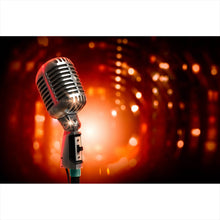 Lade das Bild in den Galerie-Viewer, Spannrahmenbild Retro Mikrofon Querformat