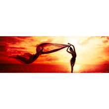 Lade das Bild in den Galerie-Viewer, Spannrahmenbild Romantischer Sonnenuntergang am Strand Panorama