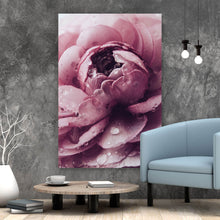 Lade das Bild in den Galerie-Viewer, Aluminiumbild gebürstet Rosa Hahnenfuß Hochformat