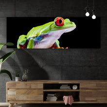 Lade das Bild in den Galerie-Viewer, Leinwandbild Rotaugen Laubfrosch Panorama