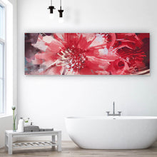 Lade das Bild in den Galerie-Viewer, Acrylglasbild Rote abstrakte Blüte Panorama