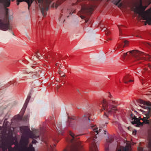 Lade das Bild in den Galerie-Viewer, Acrylglasbild Rote abstrakte Blüte Quadrat