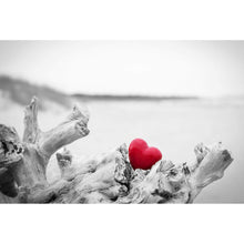 Lade das Bild in den Galerie-Viewer, Aluminiumbild Rotes Herz Querformat