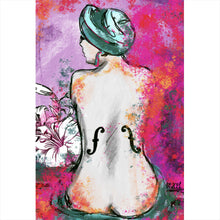 Lade das Bild in den Galerie-Viewer, Acrylglasbild Rückenansicht einer Frau Abstrakt Hochformat