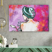 Lade das Bild in den Galerie-Viewer, Poster Rückenansicht einer Frau Abstrakt Querformat