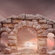Lade das Bild in den Galerie-Viewer, Leinwandbild Ruine der alten Tempel Türkei Quadrat