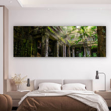 Lade das Bild in den Galerie-Viewer, Aluminiumbild gebürstet Ruinen in Kambodscha Panorama