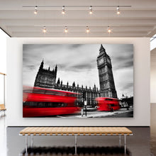 Lade das Bild in den Galerie-Viewer, Aluminiumbild Rush Hour am Big Ben Querformat