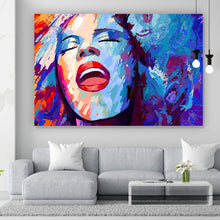 Lade das Bild in den Galerie-Viewer, Acrylglasbild Sängerin Abstrakt Querformat