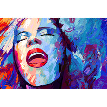 Lade das Bild in den Galerie-Viewer, Acrylglasbild Sängerin Abstrakt Querformat