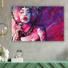 Lade das Bild in den Galerie-Viewer, Acrylglasbild Sängerin Abstrakt No.2 Querformat