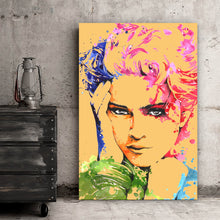 Lade das Bild in den Galerie-Viewer, Leinwandbild Sängerin im Aquarell Stil Hochformat