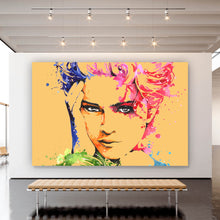 Lade das Bild in den Galerie-Viewer, Spannrahmenbild Sängerin im Aquarell Stil Querformat