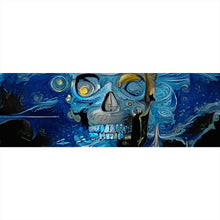 Lade das Bild in den Galerie-Viewer, Leinwandbild Schädel in Van Gogh Stil Panorama