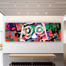 Lade das Bild in den Galerie-Viewer, Poster Schädel mit Krone Street Art Panorama