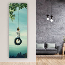 Lade das Bild in den Galerie-Viewer, Poster Schaukelnder Junge Panorama Hoch