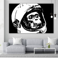 Lade das Bild in den Galerie-Viewer, Poster Affe im Weltraum Querformat