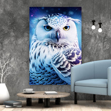 Lade das Bild in den Galerie-Viewer, Spannrahmenbild Schneeeule Galaxy Digital Art Hochformat