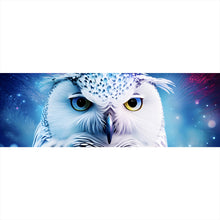 Lade das Bild in den Galerie-Viewer, Acrylglasbild Schneeeule Galaxy Digital Art Panorama