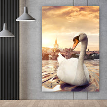 Lade das Bild in den Galerie-Viewer, Poster Schwan bei der Karlsbrücke Hochformat