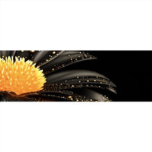 Lade das Bild in den Galerie-Viewer, Poster Schwarze Blume mit Gold Panorama
