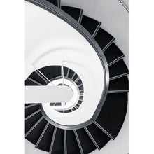Lade das Bild in den Galerie-Viewer, Aluminiumbild gebürstet Schwarze Treppe Hochformat