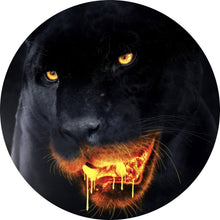 Lade das Bild in den Galerie-Viewer, Aluminiumbild Schwarzer Panther Lava Kreis