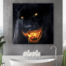 Lade das Bild in den Galerie-Viewer, Poster Schwarzer Panther Lava Quadrat