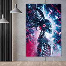 Lade das Bild in den Galerie-Viewer, Leinwandbild Science Fiction Skelett Hochformat